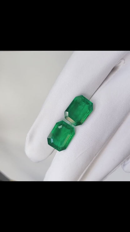12.55 Ct.Tw. Emerald Pair from Colombia